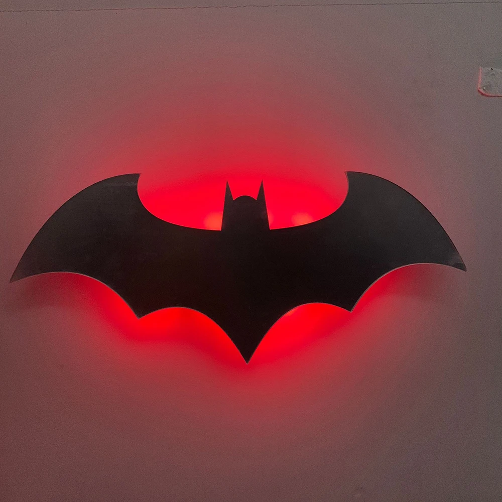 ZK50 ขายร้อน Creative BAT Luminous LED โคมไฟติดผนังบาร์ตกแต่งห้องนอน USB Night Light พื้นหลัง Ambience LIGHT