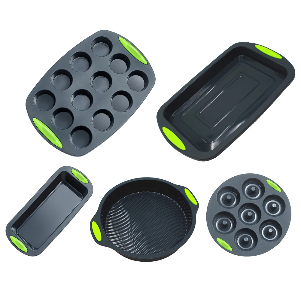 

5PCS Silicone Cake Baking Baking Mold Tool Oven Safe Flexible Reusable Kitchen Cake Diy Mold Gadgets Pastry Tools