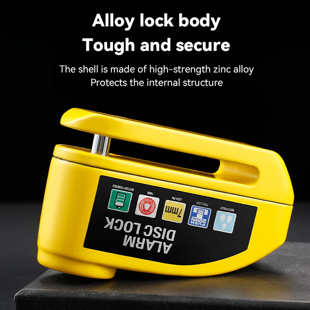 

Motorcycle Scooter Disc Brake Lock Security Alarm Protection Bicycle Locks Waterproof Loud Warning for E-Bike Bicycle Scooter