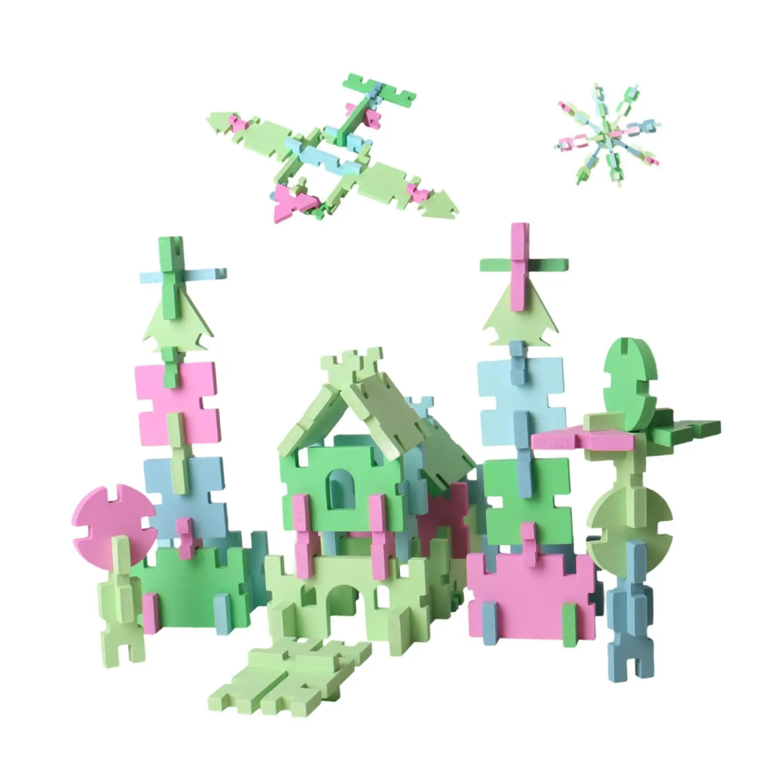 Ensemble de blocs à motifs en bois, cadeau d'anniversaire pour garçons et filles, puzzle uniques pour enfants