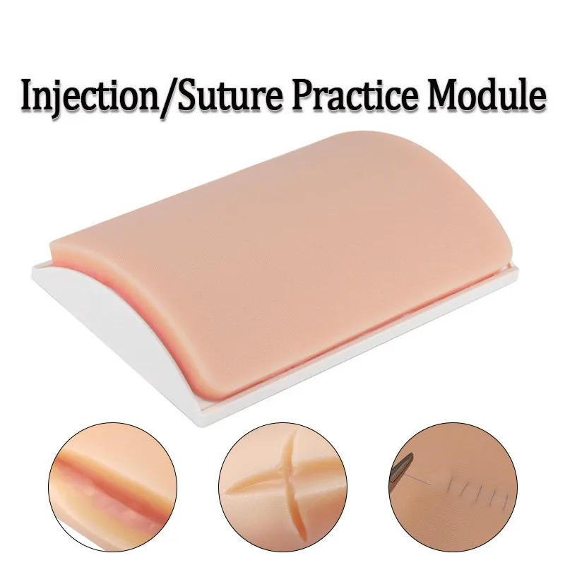 Silicone Injection Suture Practice Module Simulation Skin Self-Incision Wound Arched Practice Pad