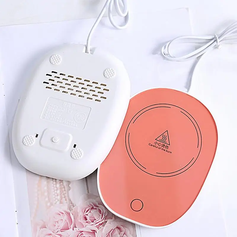 Smart Ceramic Mug Heater Cup Coaster Warmer Thermostatic Coffee Heating Electric Mug Set Milk Tea Heating Water Home Office Gift