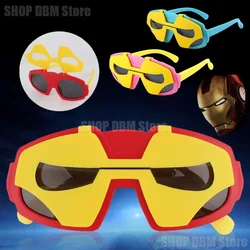 Disney Iron Man Spider Polarized Sunglasses Boys Girls Kids Silicone Safety Cool Kids Sun Glasses 100% UV400 Eyewear Glasses Box