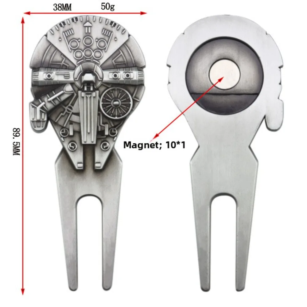 Neues Kreatives Raumschiff-Golf-Divot-Tool aus Zinklegierung in Grün mit Magnetischer Rückseite, Golf-Zubehör und -Ausrüstung – Detail 1