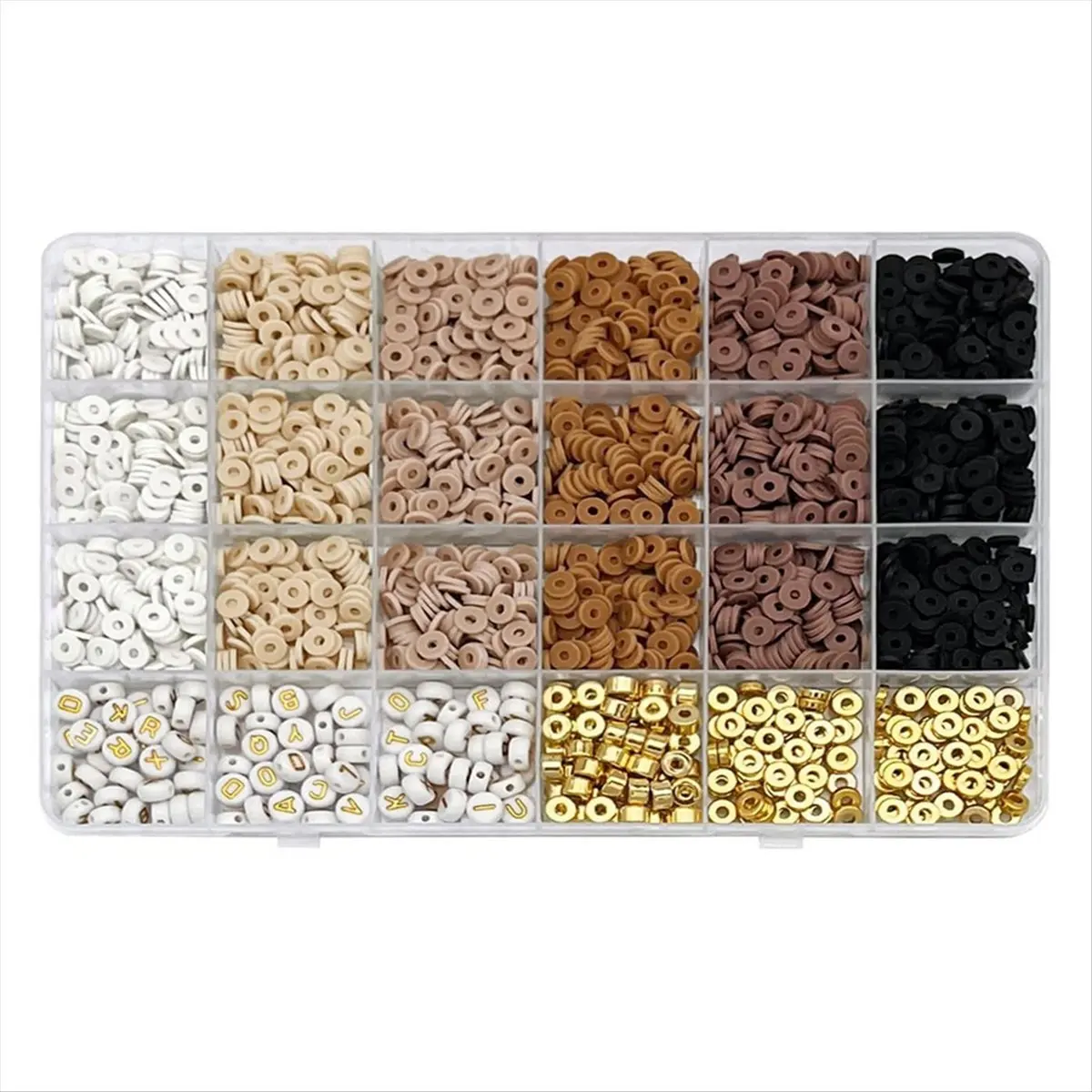 ABNQ Clay Beads Bracelets for Women, Bracelet Making Kit Gold for Jewelry Making, Charms Bracelet Kit DIY Arts B