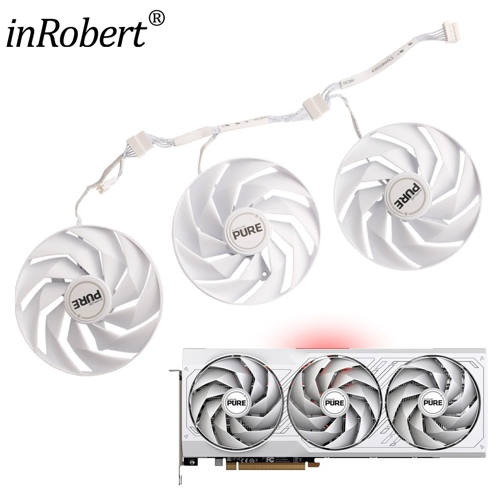 

For Sapphire RX 7700XT 7900XT D6 Polar Edition OC RX 7900 GRE 16G Polar 95MM FD10015M12D 6Pin Graphics Card Cooling Fan