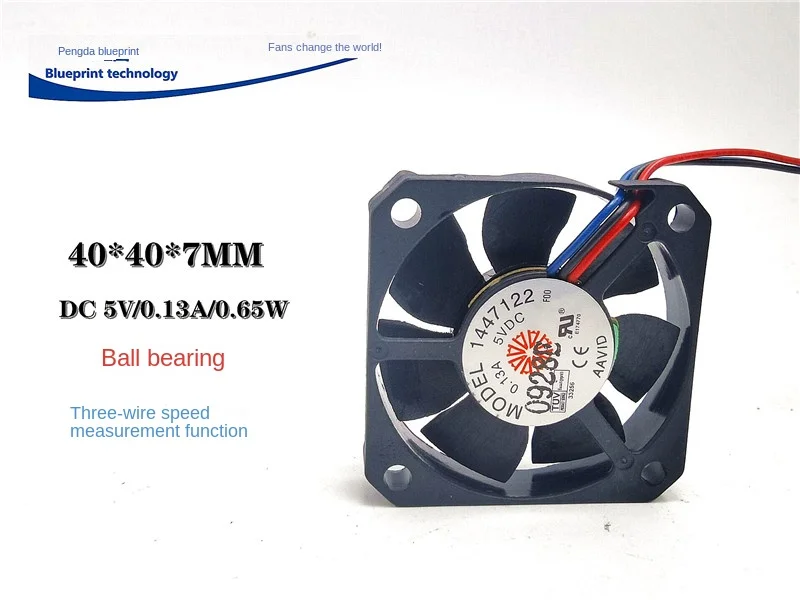 AAVID bantalan bola 4007 4CM tipis 7MM tiga kawat diam 5V0.13A kipas pendingin motherboard