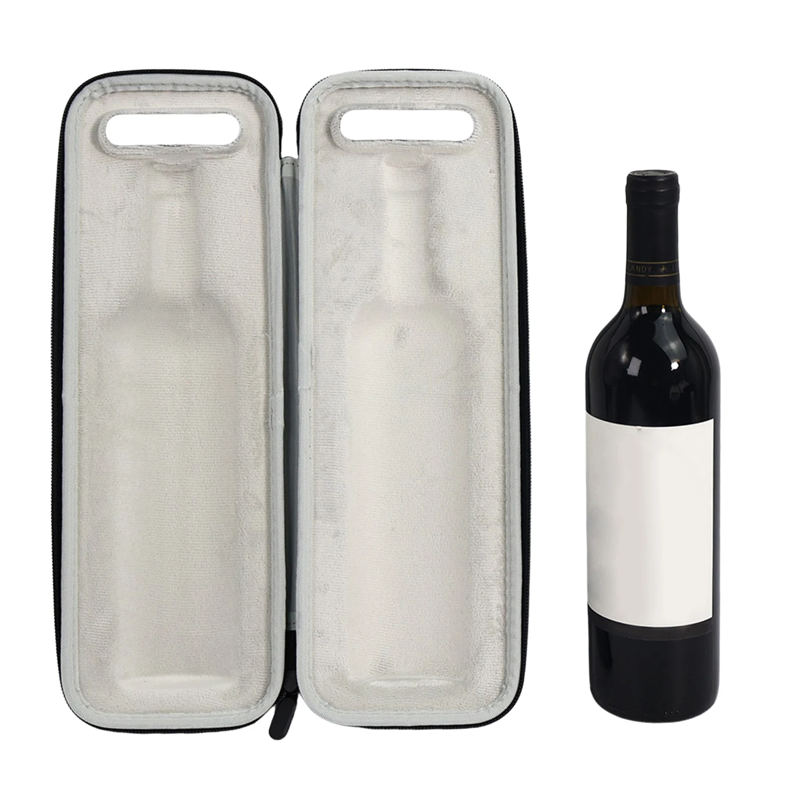 Wine Travel Bag Protector Fits Most 750ml Bottles Wine Travel Case Shock-Absorbing Lining for Travel Picnics Beach
