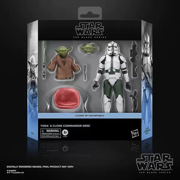 STAR WARS The Black Series Clones of The Republic Yoda & Clone Commander Gree 2-Pack 6 Inch Action Figure Toy -IN STOCK