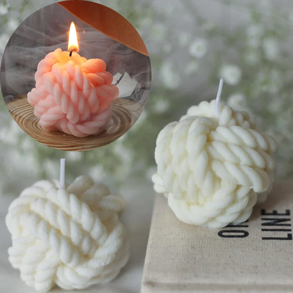 New Scented Candle Mold DIY Wool shape Candle Silicone Casting Mold Handmade Candle Soap Making Wax Mold Handcraft Home Decorati