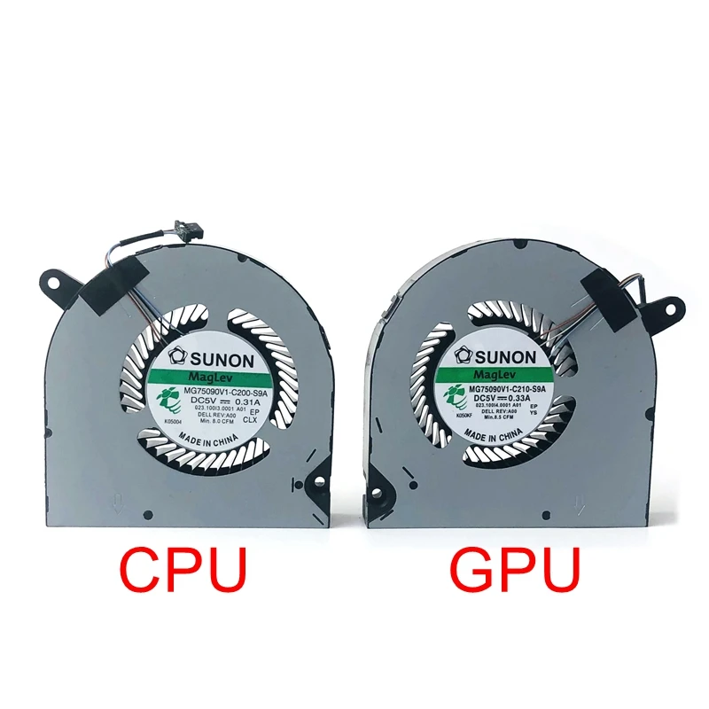 New Laptop CPU GPU Cooling Fan MG75090V1-C200-S9A C210 FMH9 FMHA PB6512S05MS2 PB6812S05MN2 0PC01D 0F3DF0 for Dell G5 15 SE 2020