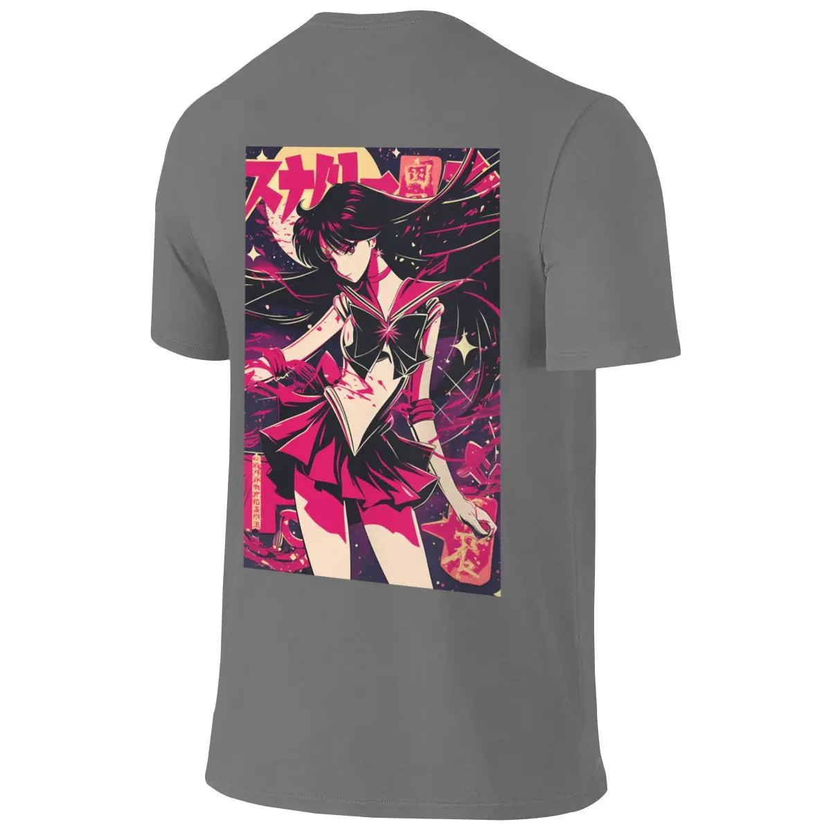 Sailor Mars Vaporwave City Nights Simple Reversible T-shirt Niche Personality Small Patterns Shirt