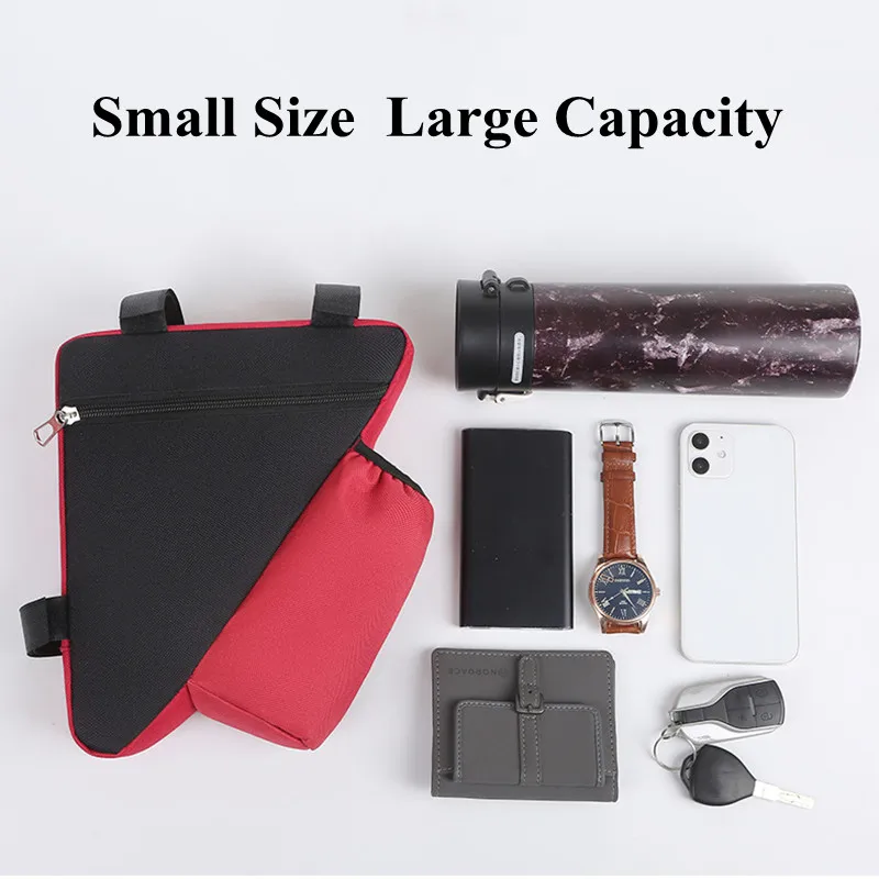 Bike Bicycle Bag Waterproof Frame Front Tube Triangle Bag Mobile Phone Tools Bag Water Bottle Holder Pouch Bicycle Accessories