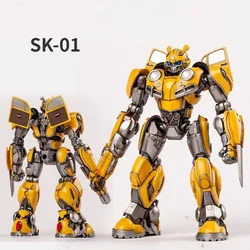 In Stock Transforming Toys Trumpeter Smart Kit SK01 9CM Bee Glue-free Movable Assembly Model Car Robot Action Figures Gifts