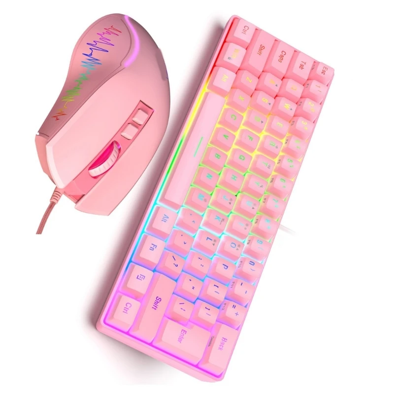 Office Keyboards Mouse Set With Responsive Precise Sensorings Universal Compatibility Systems Easy Installation HX5E