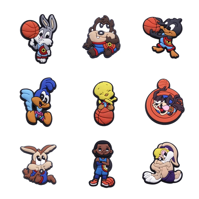 

15PCS Cartoon Rabbit Kingdom Shoe Charm cartoon Adventure PVC Decorations high-quality Detachable Waterproof ForParty Gifts