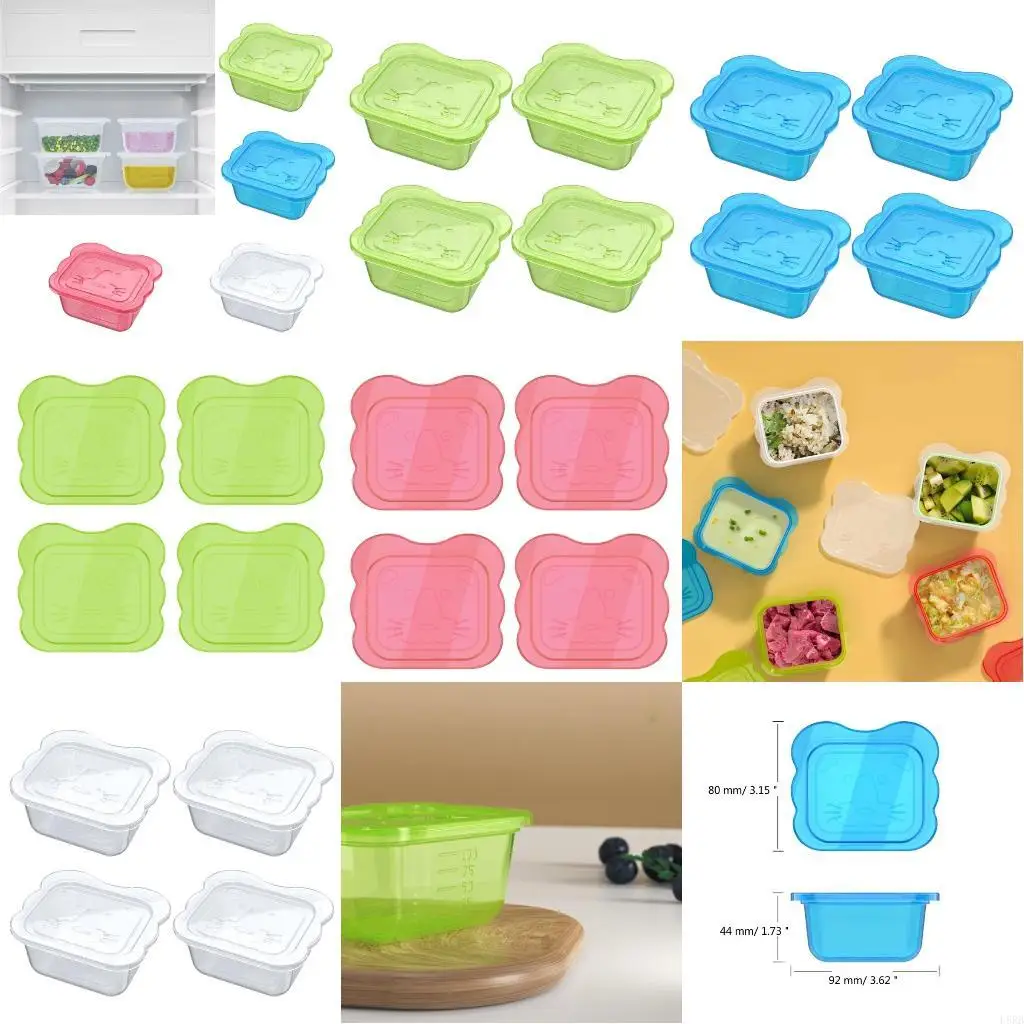

Mini Storage Boxes Microwavable Complementary Container with Scale Baby Dispensing Boxes Reusable Sealing Jar L8RB