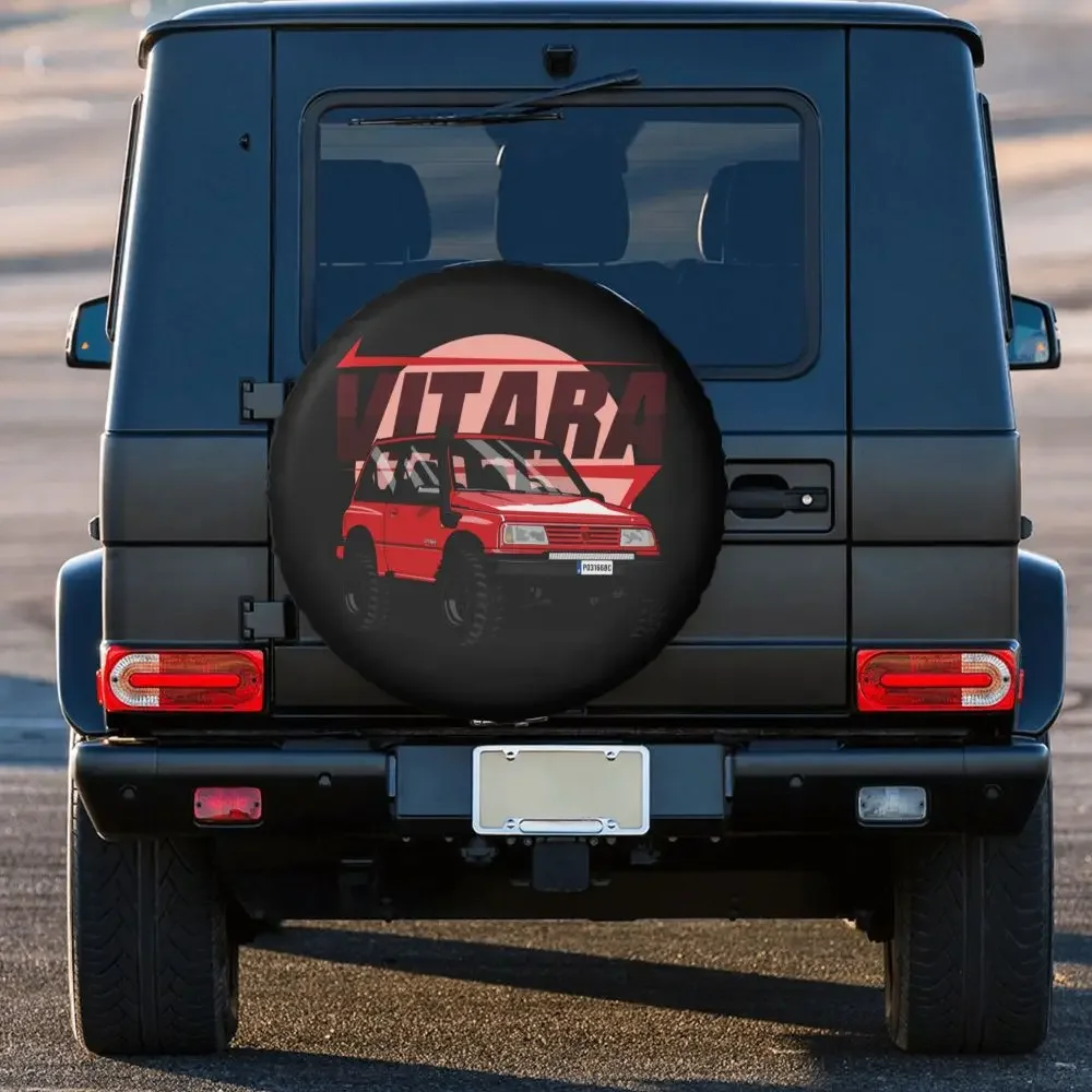 Maßgefertigte Vitara Offroad Ersatzradabdeckung Tasche für Jeep Hummer Auto-Radschutz Zubehör 14" 15" 16" 17" Zoll – Detail 4