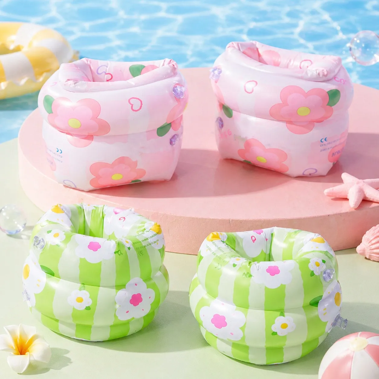 Inflatable Pool Float Swim Arm Ring Pool  Accessory Swim Tube Inflatable Pool Buoyancy Armbands Summer Water Toys