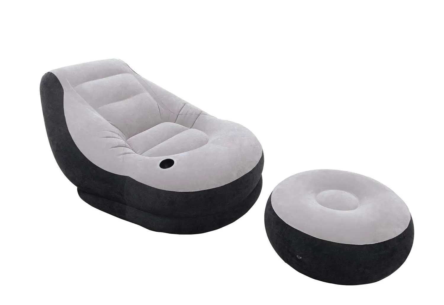 #120V AC Electric Air Pump & Inflatable Lounge Chair Ottoman Set, Customized
