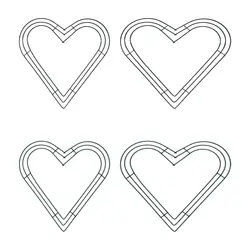 Heart Shaped Wreath DIY Crafts Wall Hanging Metal Front Door Iron Base for Ceremony Party Valentine Garden Wedding