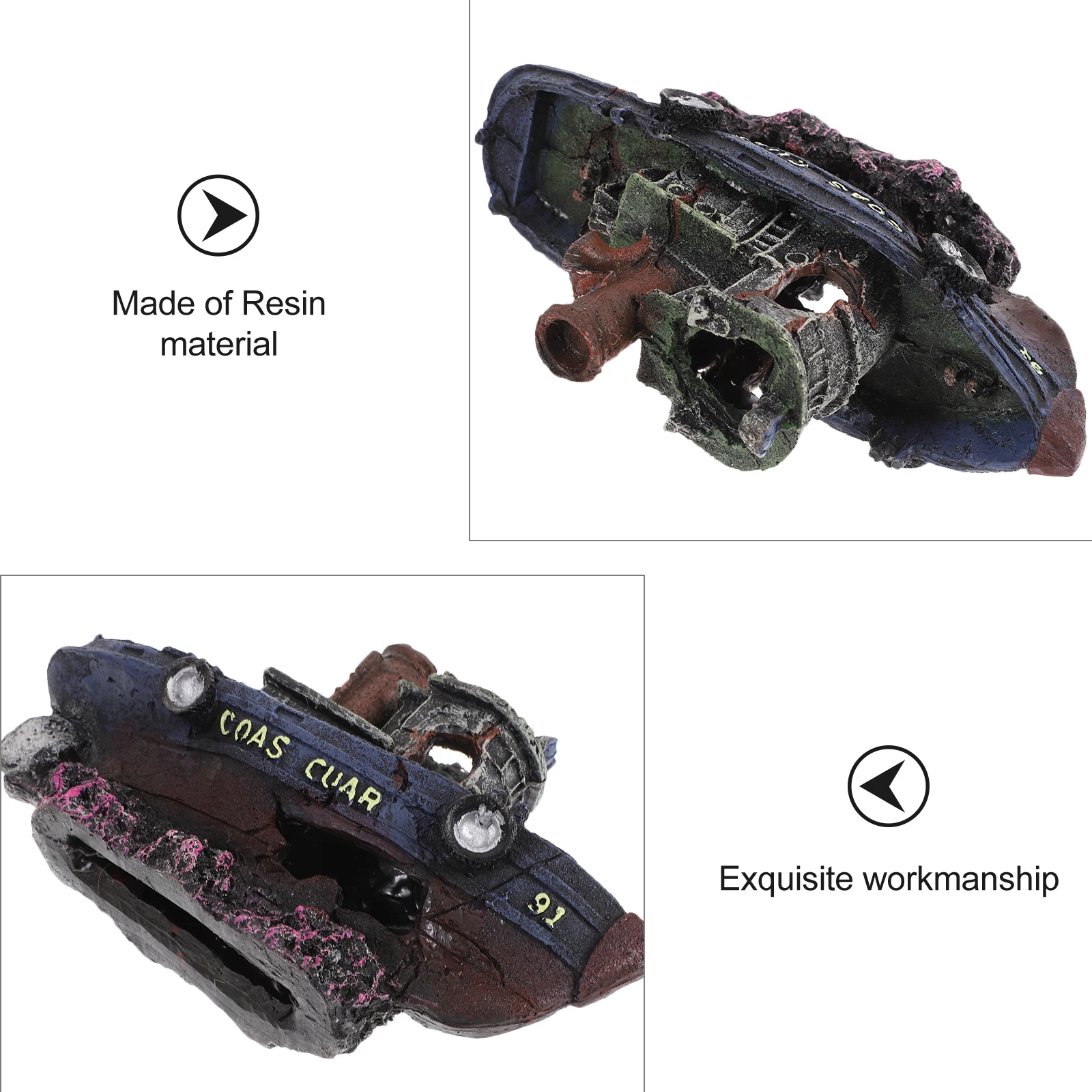 

Decorative Ship Aquarium Hiding House Shelter Fish Tank nament Rock Cave Scenery Accessory Pet Supplies Fish Tank Decoration
