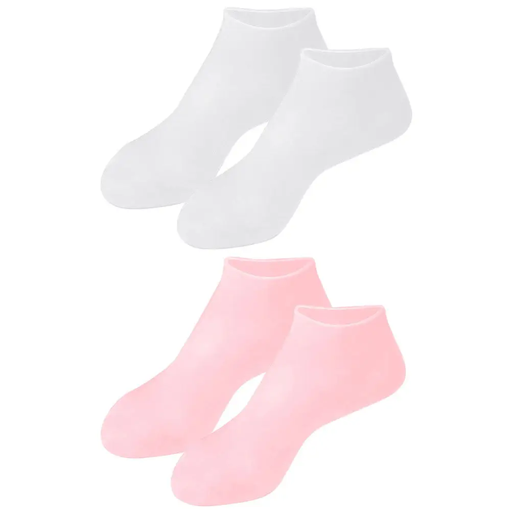 2Pairs Exfoliating Moisturizing Socks Foot Care Protective Sebs Anti-Cracking Foot Covers for Dry Cracked Skin view 3