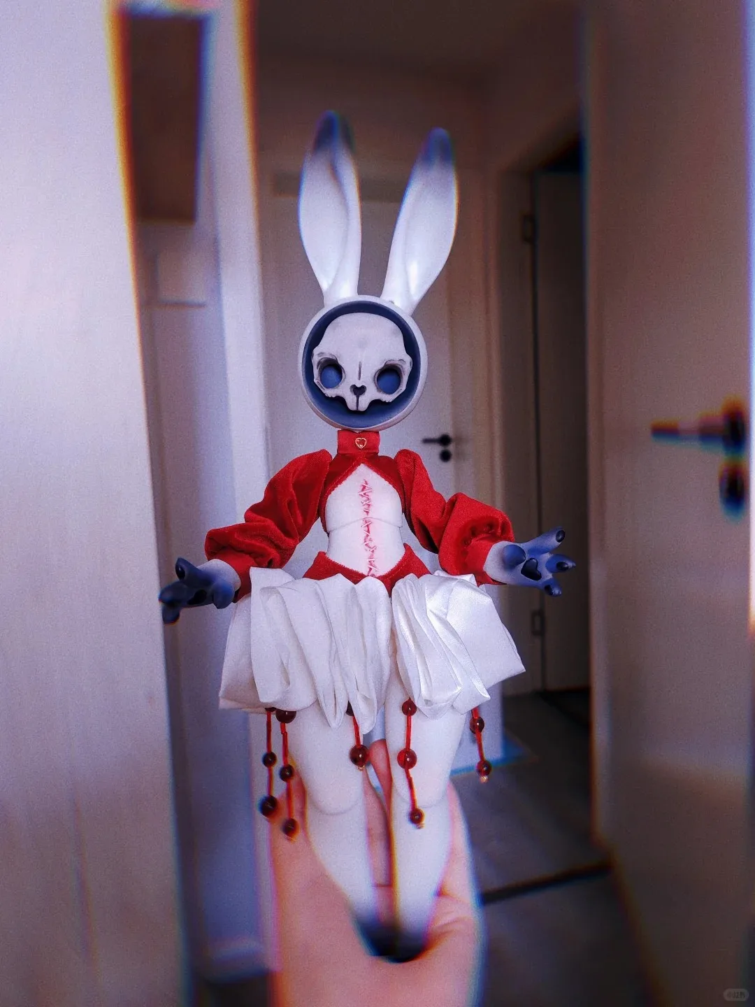 

2026 Newsd BJD 1/6 35 см Высота Премиум Смола модная маска животного Череп кролик кукла высокого качества Бесплатная доставка в наличии макияж