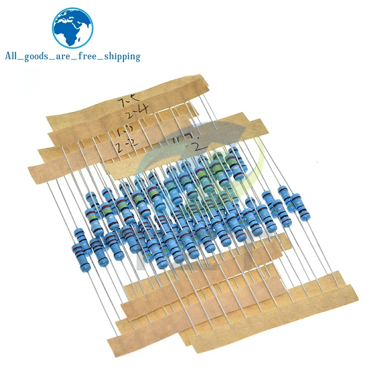 Imagem -05 - Tzt Metal Film Resistor Sortimento Kit 127 Valores 1270 Pcs 2w 0.5w 1r 1m Ohm