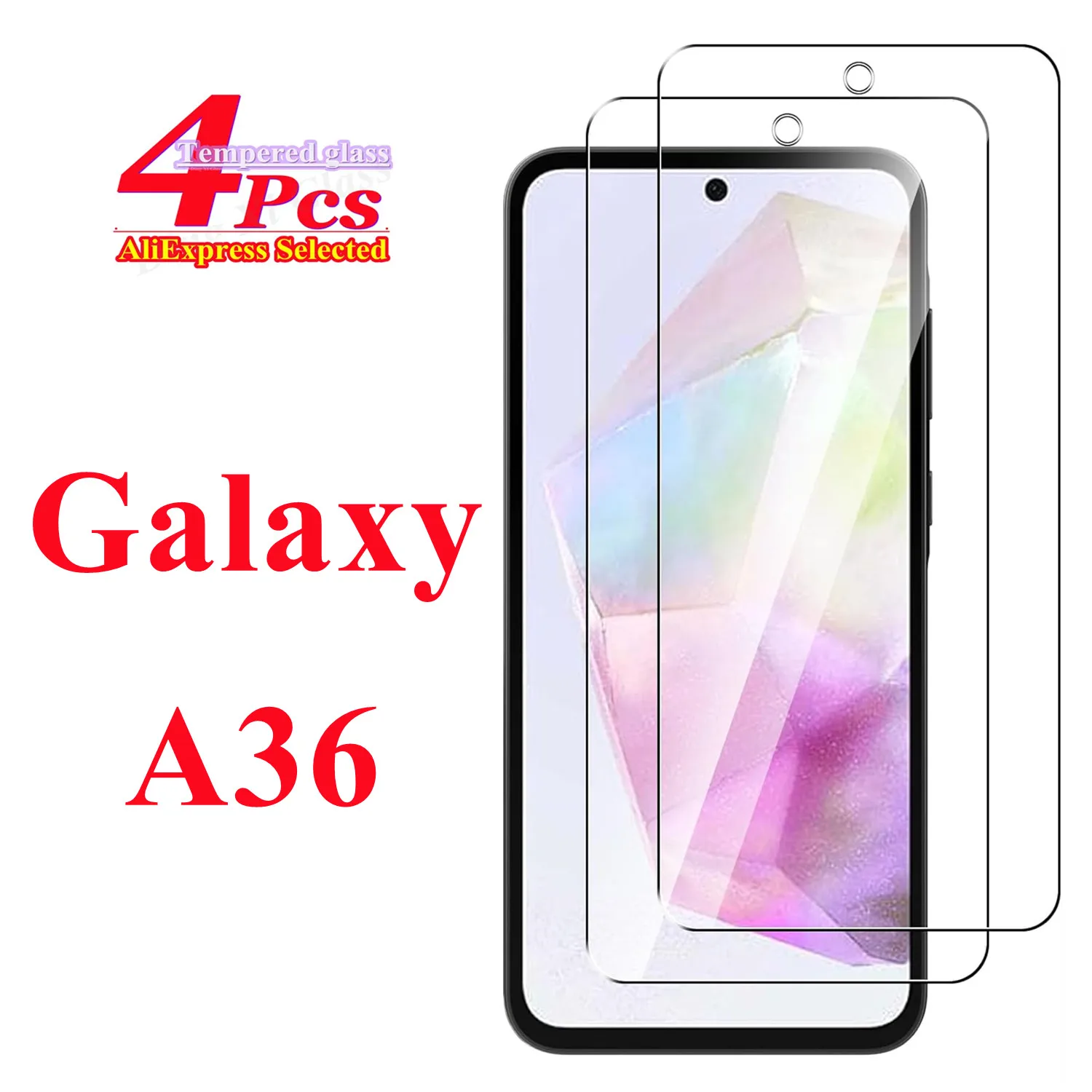 

1/4Piece Protective Tempered Glass film For Samsung Galaxy A36 Screen Protector