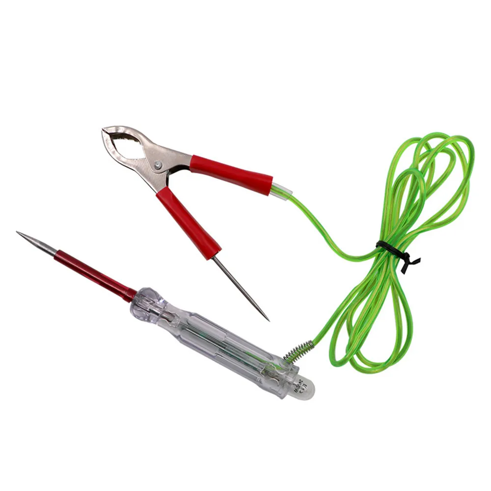 1PC Auto 6V 12V 24V DC Car Truck Voltage Circuit Tester Car Test With Alligator Clip Probe Pen Light Bulb Automobile Maint Tool