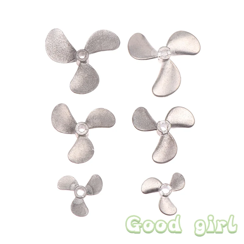 1PC Right Left Hand 4mm Shaft 3-Blades Metal Propeller Submerged Prop 28mm 40mm 48mm For RC Boat Marine Tug Bait