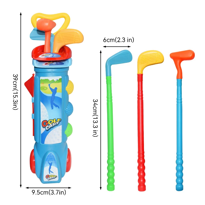 Kids Golf Club Set Indoor and Outdoor Sports Retractable Toy Golf Clubs Game Family Parent Child Outdoor Interactive Toys