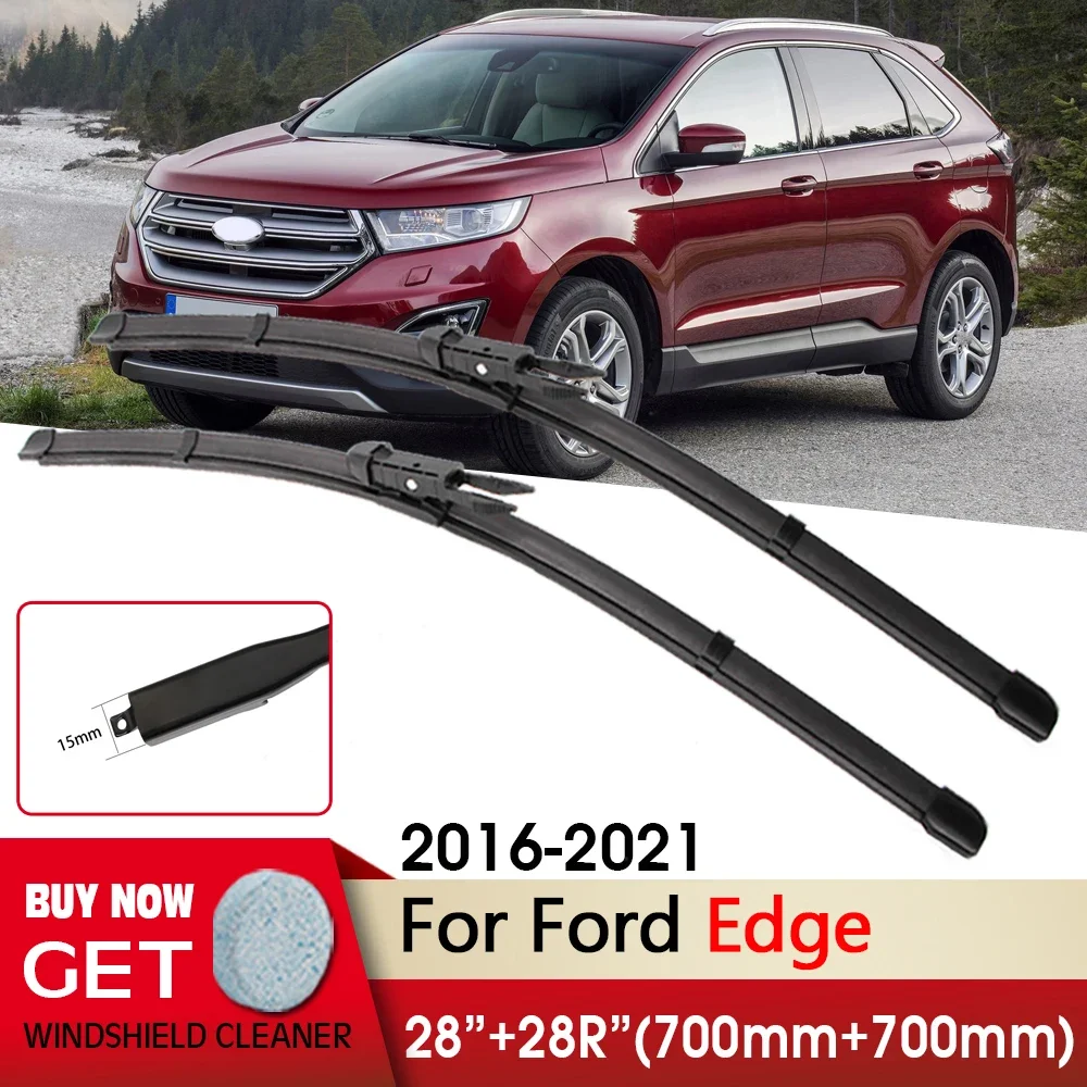 

Car Wiper RHD & LHD Front Wiper Blade 28"+28" R For Ford Edge MK2 2016-2025 Fit Pinch Tab Arm Windscreen Wipers Auto Accessories