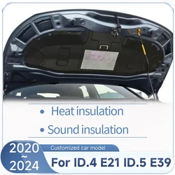 Car Sound Insulation Mat For Volkswagen VW ID.4 E21 ID.5 E39 2020 2021 2022 2023 2024 Cotton Soundproof Covers Sound Accessories
