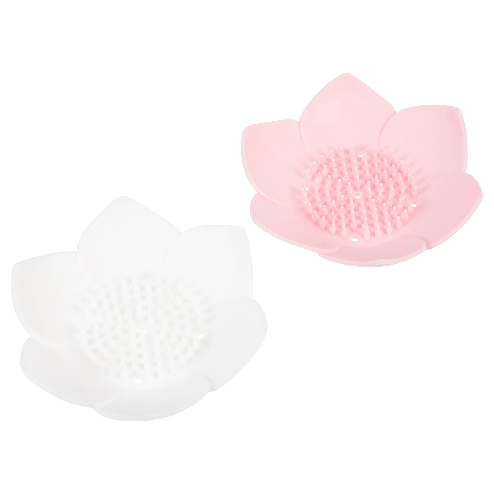 

2 Pcs Tray Dish Silicone Wear resistant Bath Convenient Holder Plate Desktop Soap Accessory Modern Drain Rack Household