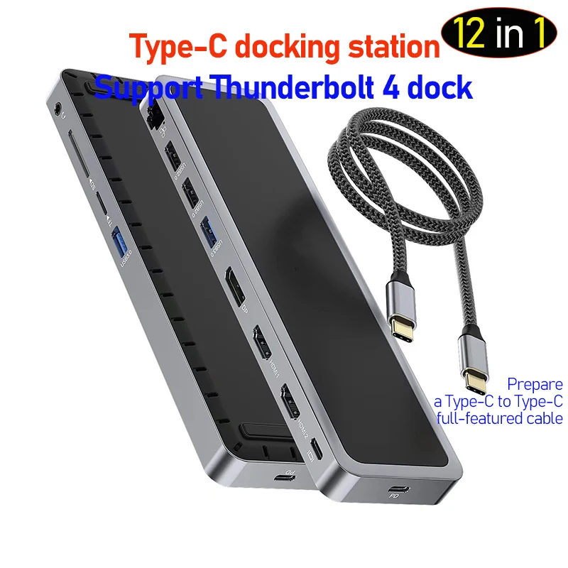 Destek MST modu çift HD DP 4K 60HZ yıldırım dock hub usb c dizüstü bilgisayarlar için hdmi yerleştirme istasyonları macbook Pro Air mac aksesuarları