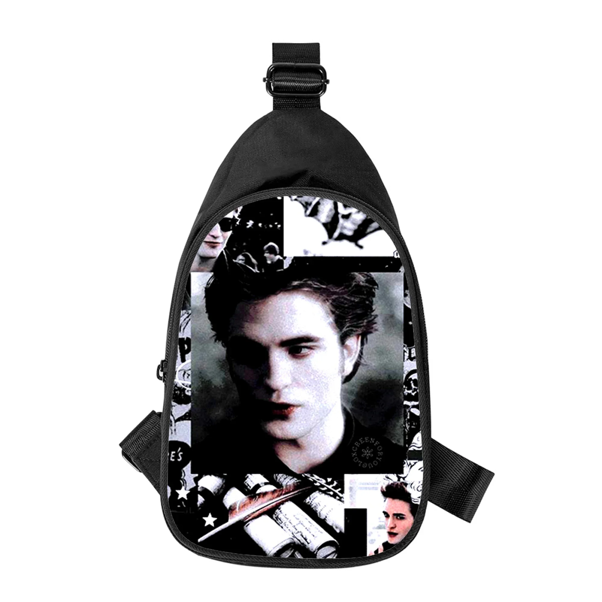 Saga Twilight Vampire Print Bolsa Peito Cruz para Homens e Mulheres, Bolsa de Ombro, Marido, Escola, Bolsa de Cintura, Bolsa Peito Masculino, Diagonal, Nova