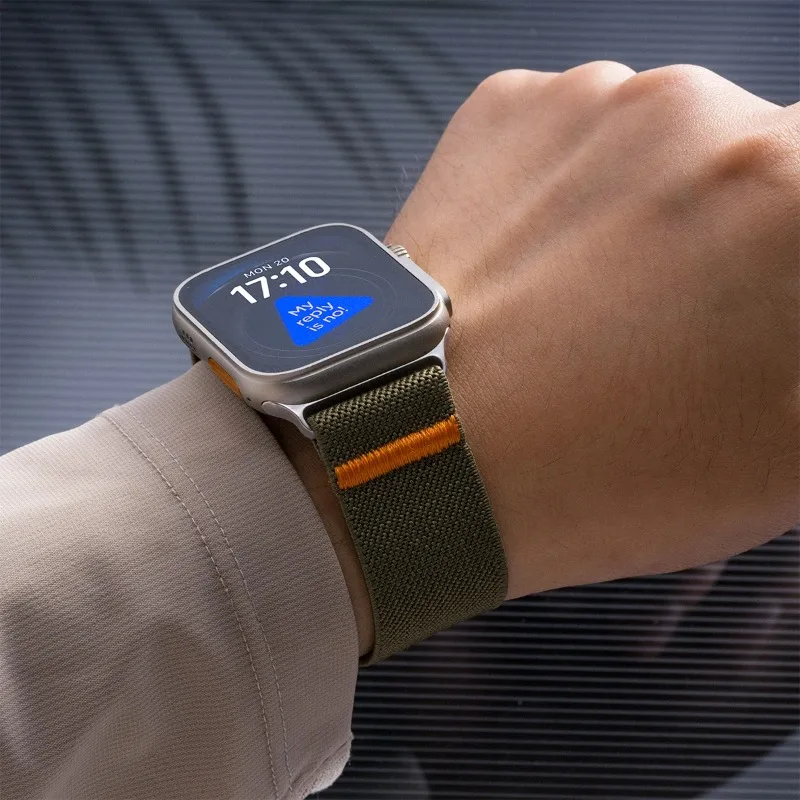 حزام نايلون لسلسلة ساعات أبل 10 46 ملم 42 ملم 45 ملم 41 44 40 سوار ناعم مشبك مغناطيسي لساعة IWatch Ultra 49 ملم 9 7 8 6 54 حزام