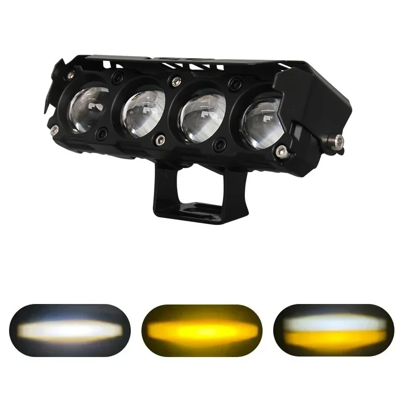 

Universal Motocycle LED Spotlight Headlight 4 Lens 25W 6000LM High/Low Beam Auxiliary Lights Driving Fog Lamp Motorbike HeadLamp