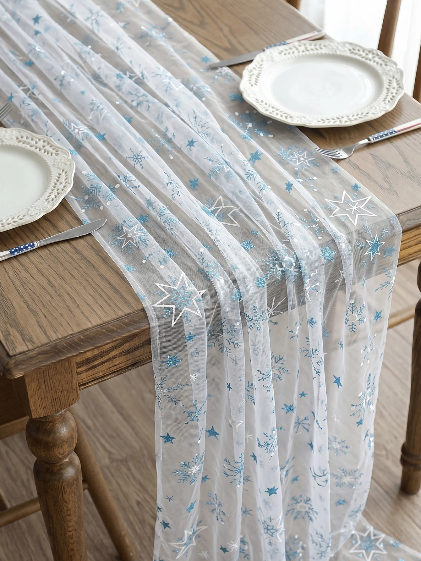Camino de mesa de tela transpa - Christmas Table Runner reseña y precio