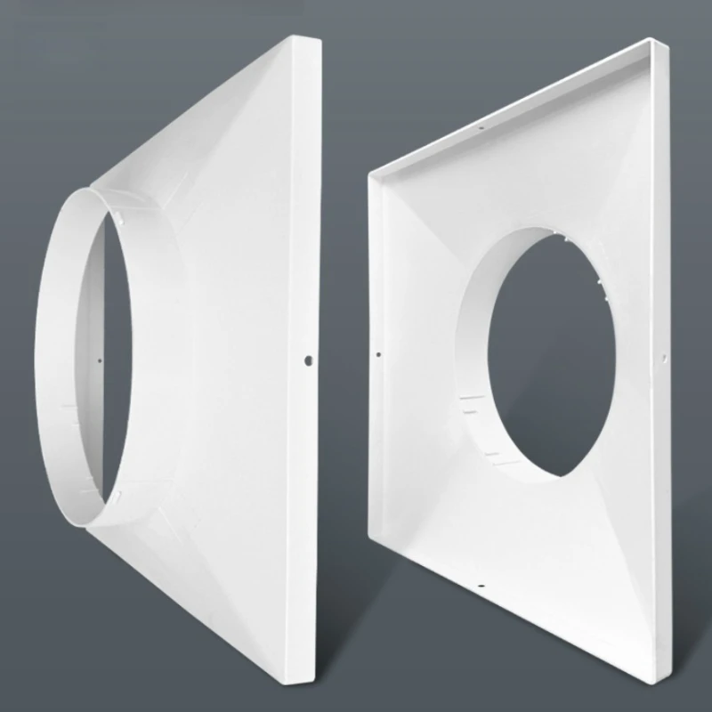 Image of Adapter für Abluftschlauch für Klimaanlagen, Kunststoff-Schnittstellenverbinder, quadratischer auf runder Luftkanaladapter