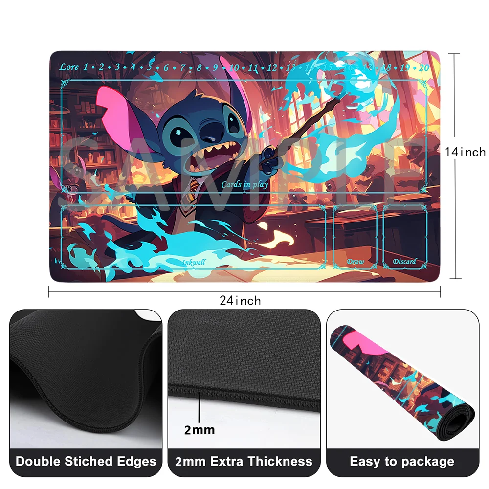 Imagem -02 - Lorcana-trading Card Game Protective Mats Durável Mouse Pad 14 Resistente a Riscos Bolsa de Armazenamento Gratuito Tamanho 24x14