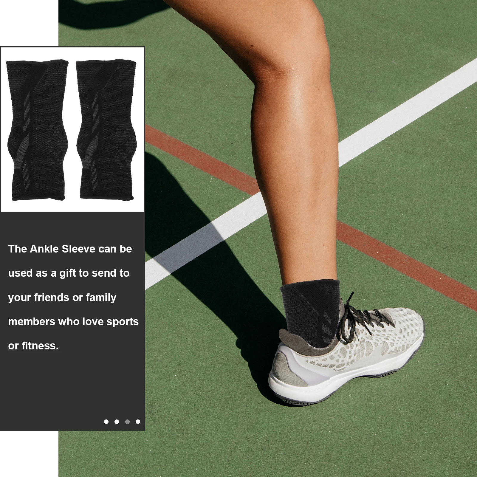 

Ankle Protector Braces Black Sweat Absorbent Protective Sleeves Lightweight Ankle Support Socks Durable Men Women