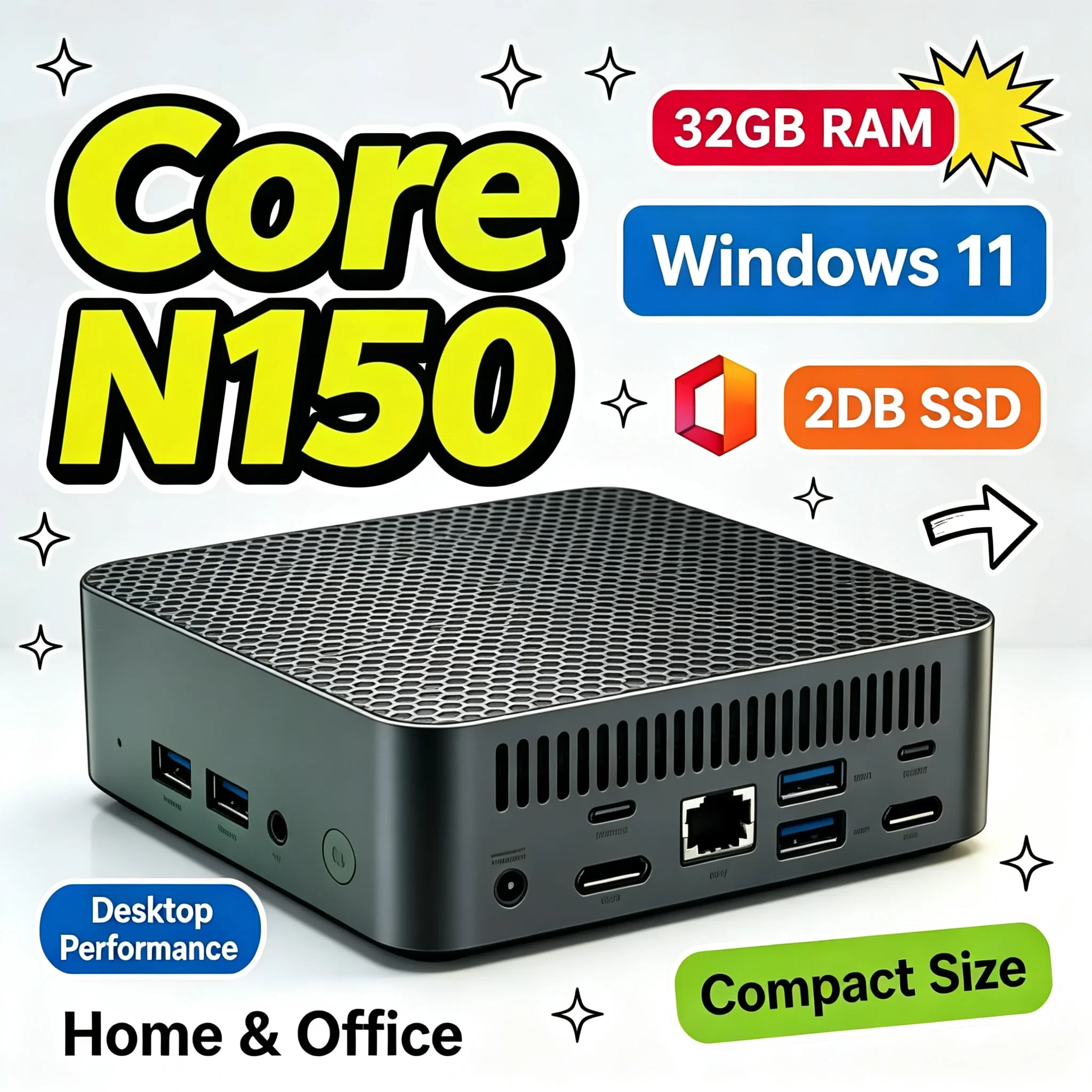 ミニpc、intel-core-n150、windows-11-pro、ポータブルコンピューター、ゲーミングpc、32gb-ram、1-2tb-ssd、オフィス・学習用、4k対応、wi-fi-6、ゲーマー向けpc。