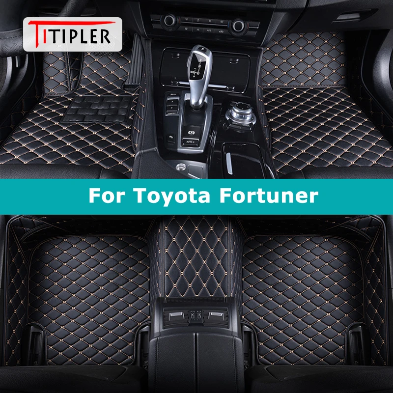 TITIPLER Custom Car Floor Mats For Toyota Fortuner Auto Carpets Foot Coche Accessorie
