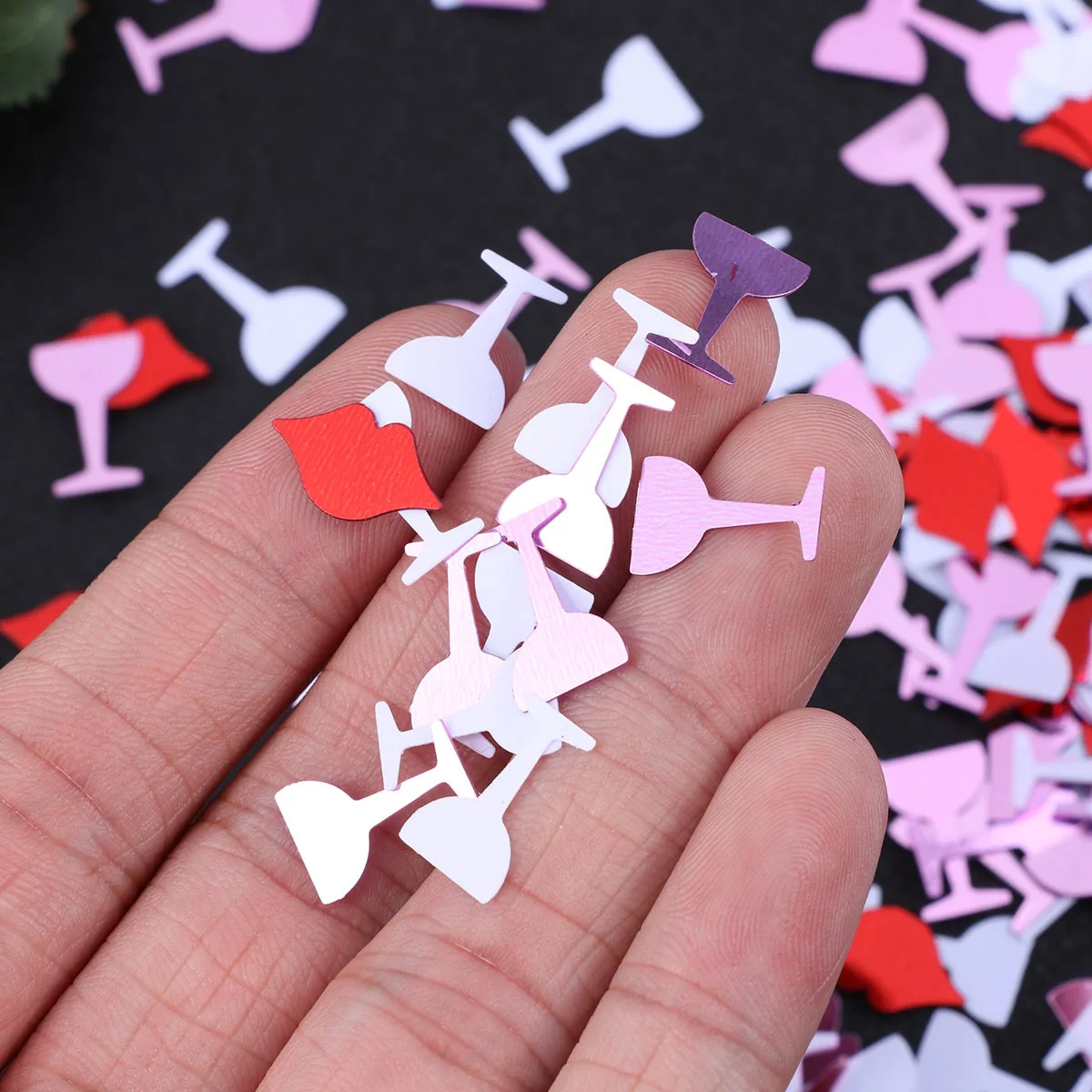 

30G Glitter Shimmer Confetti Lips Glass Shape Party Decoration For Hen Night Single Celebration Festival Wedding Shower
