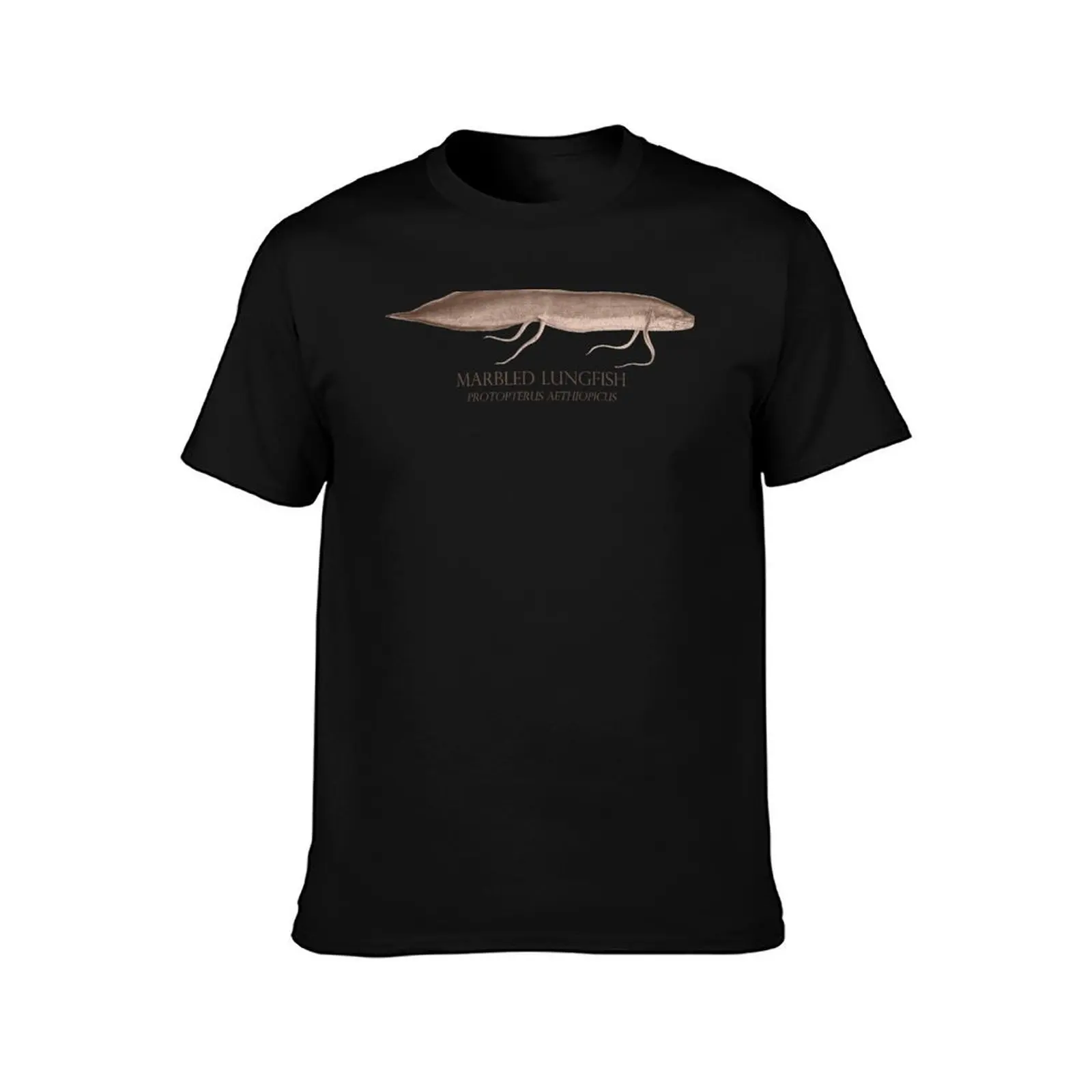 Lungfish Protopterus Aquarium Monster Fish Keeper Retro Vintage Aquarist T-Shirt Trendy Casual Short Sleeve Shirt T-Shirt