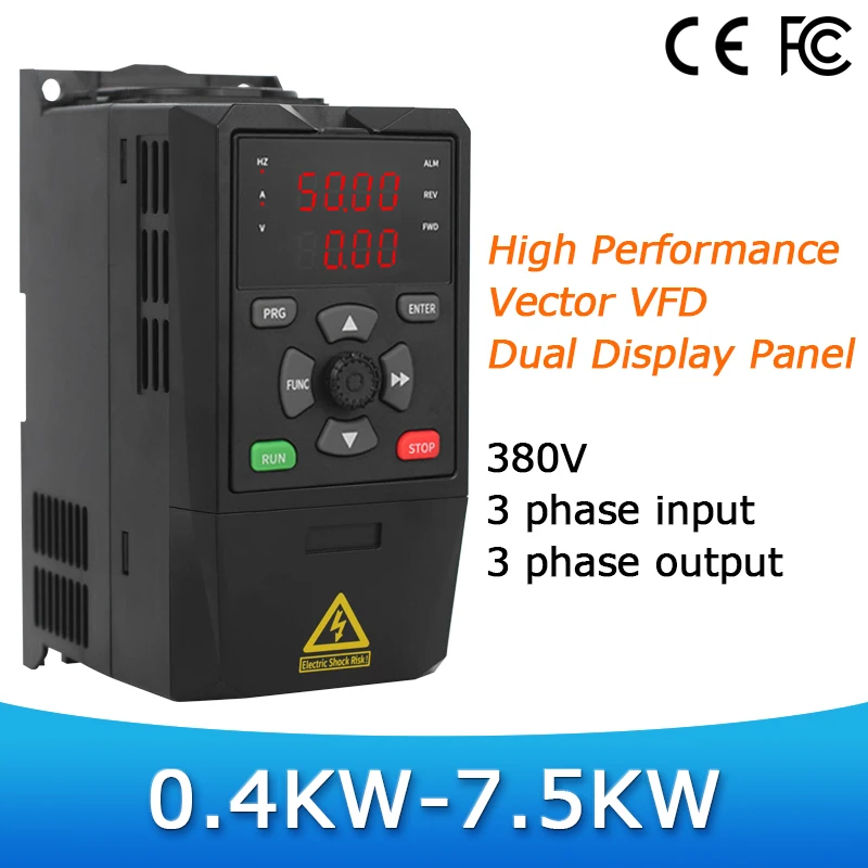 VFD Economy 380V Input Three-phase 380V Output Three-phase 380V Motor Speed Controller Adjustable Frequency Driver AC Inverter