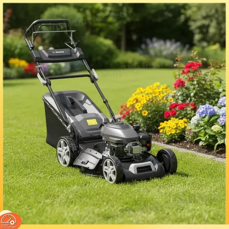 460mm 4 Stroke Lawn Mower Portable Push Grass Cutter Garden Yard Trimmer DIY Handheld Weeder Cutting Tool